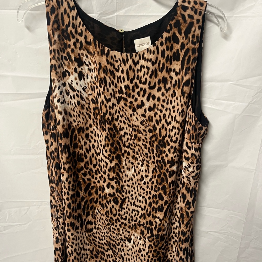 Chico's Animal Print Sleeveless Tunic